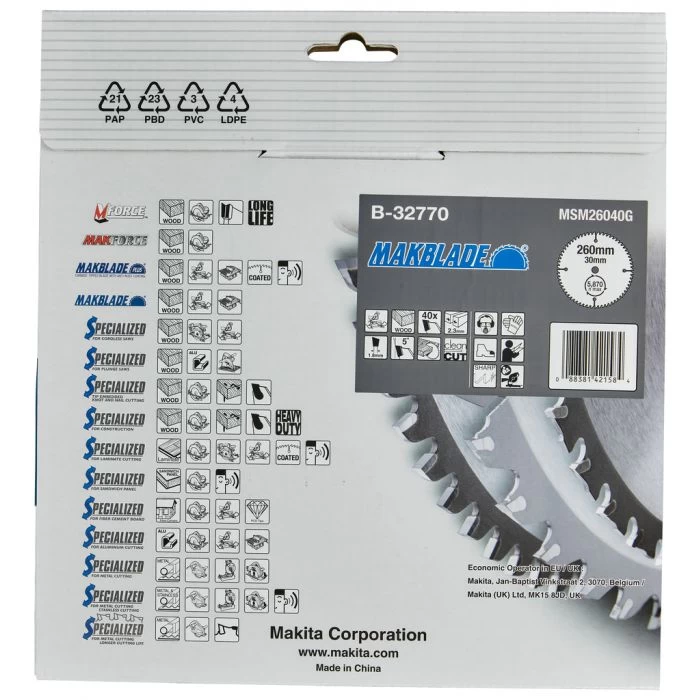 Makita B-32770 Afkortzaagblad Hout - Afbeelding 8