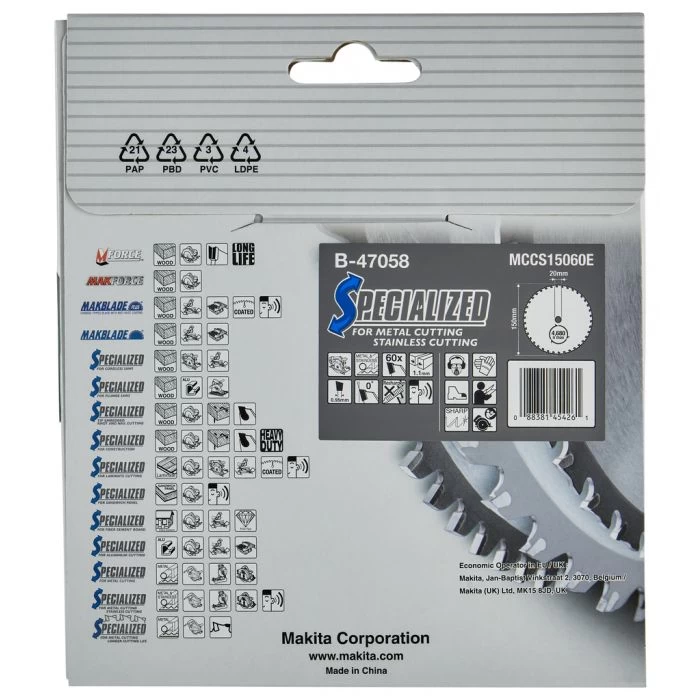 Makita B-47058 Cirkelzaagblad RVS/Staal - Afbeelding 12