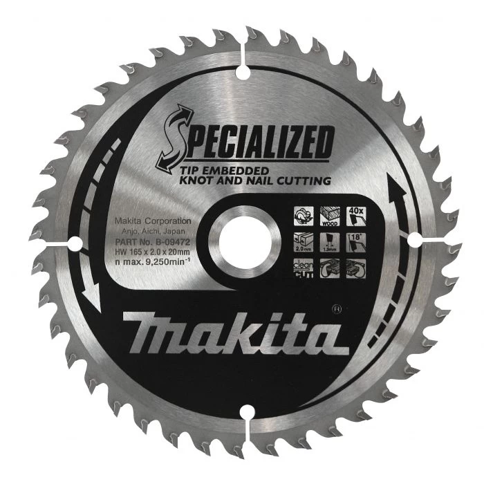 Makita B-09385 Cirkelzaagblad Hout (noest/spijker) - Afbeelding 5
